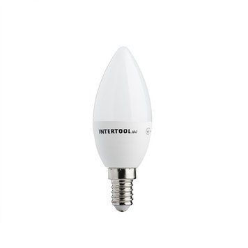 Лампа светодиодная LED C37, E14, 5Вт, 150-300В, 4000K, 30000ч, гарантия 3года. (Свеча) INTERTOOL LL-0152 LL-0152 фото