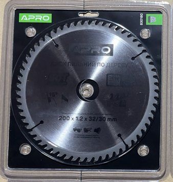 Диск пиляльний для дерева 200х32 (30)х60Т APRO 830180 830180 фото