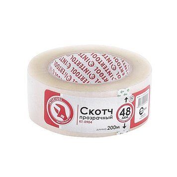 Скотч прозрачный 48мм*200м*52мкм INTERTOOL KT-0904 KT-0904 фото