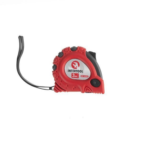 Рулетка с металлическим полотном 3 м x 16 мм "Супер Магнит" blister INTERTOOL MT-0303 MT-0303 фото