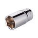 Голівка шестигранна подовжена 1/2", 32мм*78мм, Хром-Ванадиум INTERTOOL ET-0132 ET-0132 фото 1