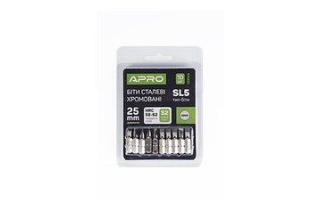 Біта SL5*25 мм хром, 10 шт./пач. APRO 309123 309123 фото