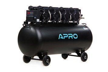 Компрессор восьмицилиндровый безмасляный OFE-200 8Бар 4х1.5 кВт 950 л/мин 200л (2 крана) APRO 850172 850172 фото
