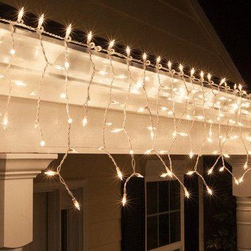 Гирлянда Новогодняя Уличная Бахрома, 120 LED, 4x1 метра, Белая Холодная RD7080 фото
