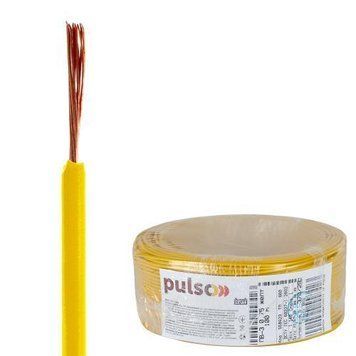 Гибкий провод PULSO ПВ-3 0,75 мм2, жёлтый, бухта 100 м P12023 фото