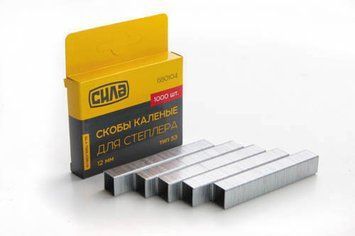Скобы для степлера 6*11,3*0,7mm, (каленые, квадратные) (1000шт) СИЛА 680101 680101 фото