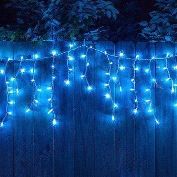 Гирлянда Новогодняя Уличная Бахрома, 120 LED, 4x1 метра, Синяя RD7081 фото