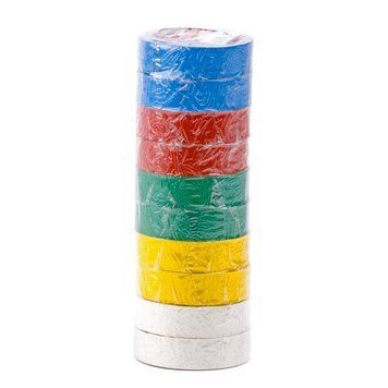 Лента изоляционная 0,15 мм x 17 мм x 10 м цветная (уп. 10 шт) INTERTOOL IT-0014 IT-0014 фото