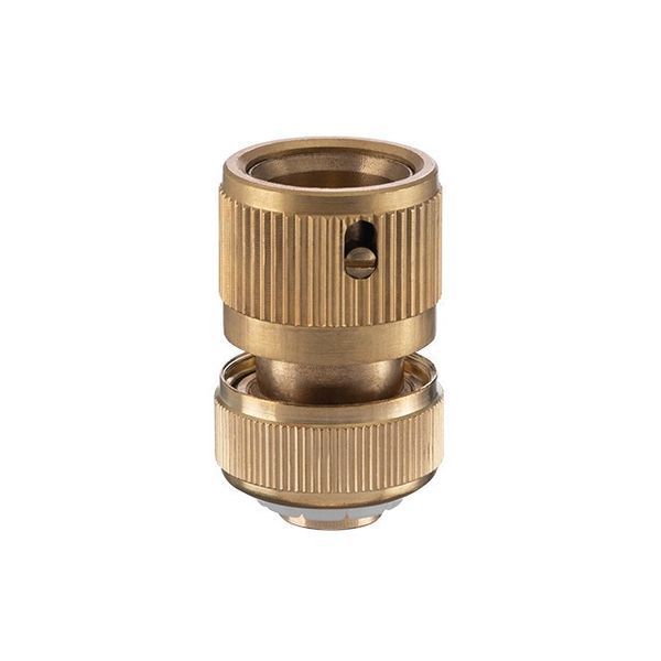 Коннектор латунный с аквастопом 1/2" на шланг 1/2" STORM GE-1219 фото