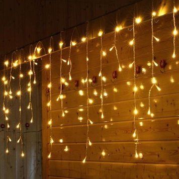 Гирлянда Новогодняя Уличная Бахрома, 120 LED, 4x1 метра, Белая Теплая RD7082 фото