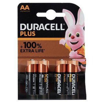 Батарейка DURACELL лужна LR06 AA (4шт на блістері) 5000394140851 фото