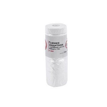 Плівка захисна з малярською стрічкою 2400 мм*15м INTERTOOL KT-0804 KT-0804 фото