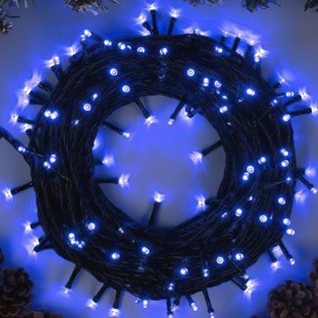 Гирлянда Новогодняя Диод 300LED Провод-Чёрный, Цвет ламп-Синий RD9030 фото