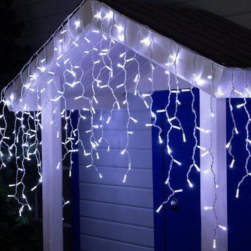Гирлянда Новогодняя Уличная Бахрома, 120 LED, 4x1 метра, Белая Холодная RD7083 фото