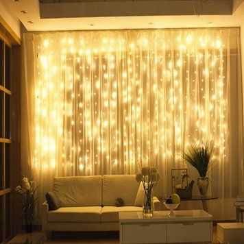 Гирлянда Новогодняя Штора 144 LED лампочек, 2х2 метра, Белый теплый RD090 фото