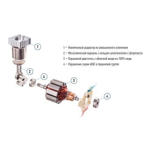 Компрессор "ViTOL" K-60 150psi/15Amp/40л/фонарь/прикуриватель (K-60) K-60 фото