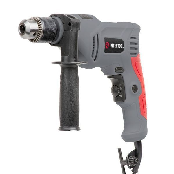 Дриль ударний 600 Вт, 0-3000 об./хв, 1.5-13 мм, реверс INTERTOOL DT-0109 DT-0109 фото