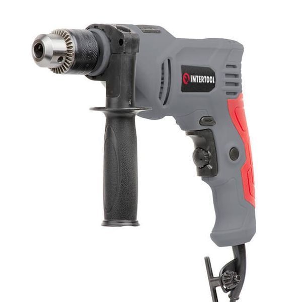 Дриль ударний 600 Вт, 0-3000 об./хв, 1.5-13 мм, реверс INTERTOOL DT-0109 DT-0109 фото
