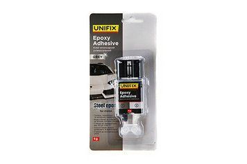 Клей эпоксидный двухкомпонентный для металла шприц (серый) 6г UNIFIX 940029 940029 фото