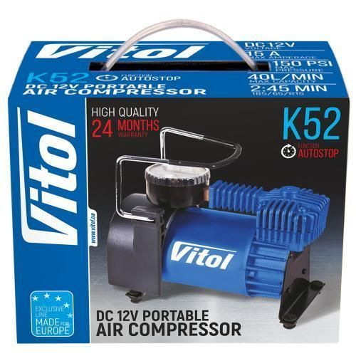 Компрессор "ViTOL" К-52 150psi/15Amp/40л/Автостоп/прикуриватель (К-52) K-52 фото