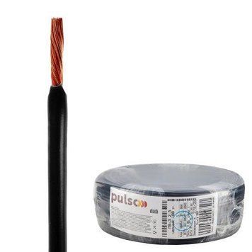 Гибкий провод PULSO ПВ-3 2,5 мм2, черный, бухта 100 м P12055 фото