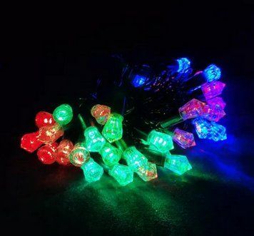 Гирлянда новогодняя светодиодная Шарик Кристалл, 40 LED лампочек, 5 метров. Микс (Разноцветный) RD7104 фото