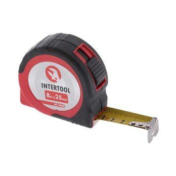 Рулетка с фиксатором 8м*25мм INTERTOOL MT-0408 MT-0408 фото