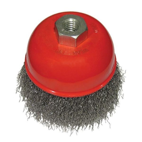 Щітка чашкова 75 мм, для КШМ, М14 (витий дріт) INTERTOOL BT-1075 BT-1075 фото