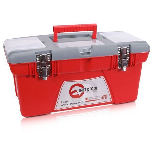 Скринька для інструментів з металевими замками INTERTOOL BX-0518 BX-0518 фото