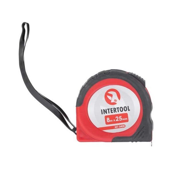 Рулетка с фиксатором 8м*25мм INTERTOOL MT-0408 MT-0408 фото