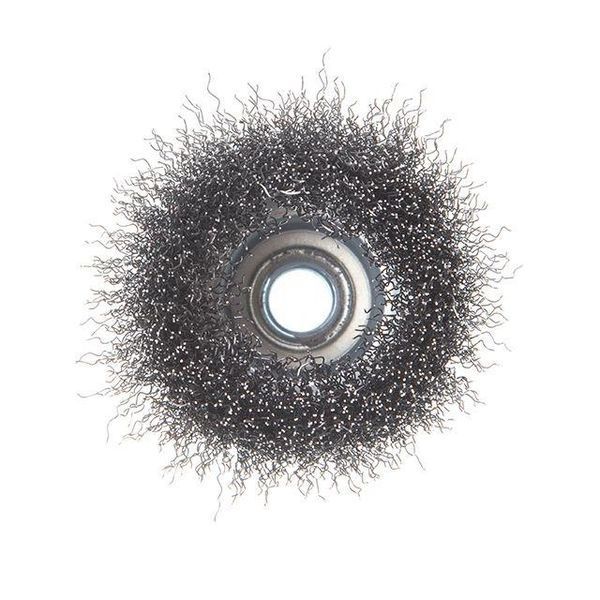 Щітка чашкова 75 мм, для КШМ, М14 (витий дріт) INTERTOOL BT-1075 BT-1075 фото