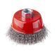 Щітка чашкова 75 мм, для КШМ, М14 (витий дріт) INTERTOOL BT-1075 BT-1075 фото 1
