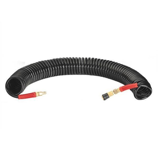 Шланг BLACK M-Flex 8х12мм, 15м спиральный полиуретановый c поворотным шарниром STORM INTERTOOL PT-1797 PT-1797 фото