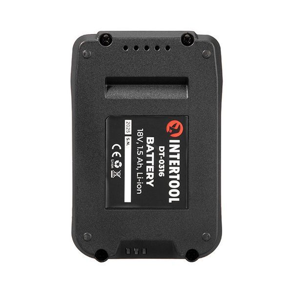 Акумулятор для шуруповерта DT-0315, 18В, літій-іон, 1.5 Ач, INTERTOOL DT-0316 DT-0316 фото