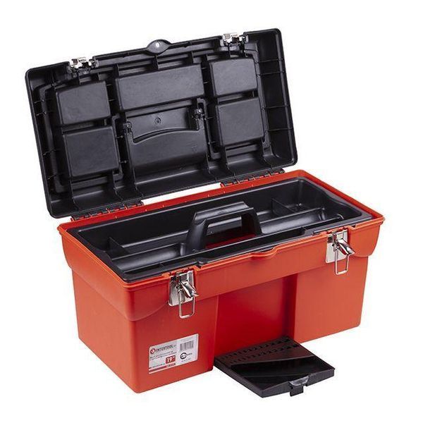 Ящик для інструменту з металевими замками 19" 483x242x240 мм INTERTOOL BX-1119 BX-1119 фото