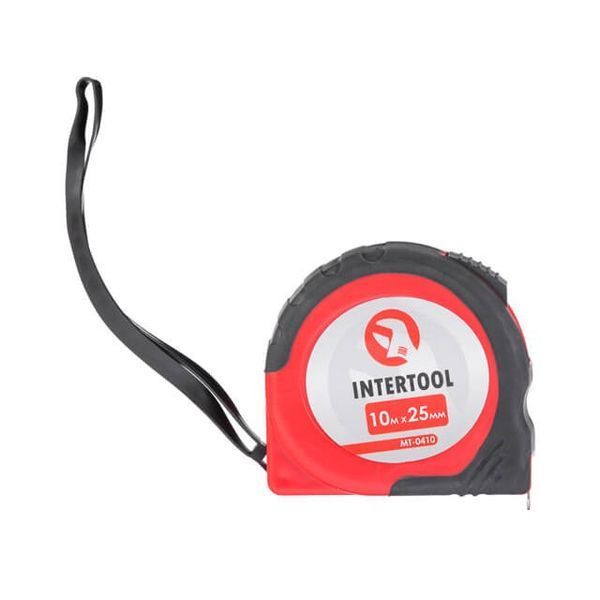 Рулетка с фиксатором 10м*25мм INTERTOOL MT-0410 MT-0410 фото