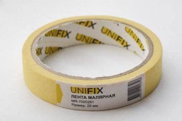 Стрічка клейка малярська 20 мм*20м MR-7020261 UNIFIX MR-7020261 MR-7020261 фото
