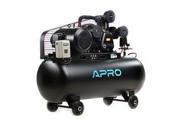 Компрессор трехцилиндровый ременный OFBD-200X 8Бар 7.5кВт 1050л/мин 200л 380В (2 крана) + Масло 1л APRO 850186 850186 фото