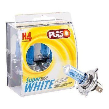 Лампы PULSO/галогенные H4/P43T 12v60/55w super white/plastic box (LP-42651) LP-42651 фото