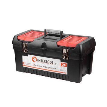 Ящик для інструментів з металевими замками, 24", 610*255*251 мм INTERTOOL BX-1024 BX-1024 фото