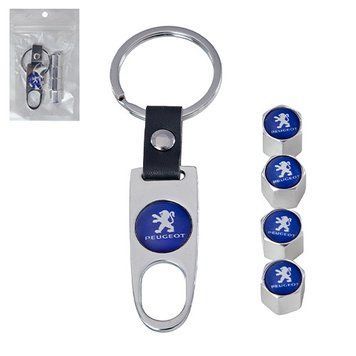 Колпачки на нипель модельные з брелоком Chrom CN PEUGEOT PG Chrom фото