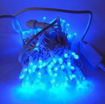 Гирлянда Новогодняя Нить Уличная 100LED 10м 220В, Цвет ламп Синий RD7098 фото