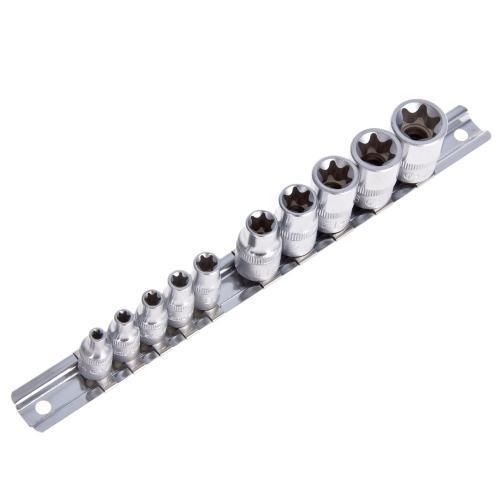 HANS. Набір торцевих головок зовнішній торкс 1/4"-3/8"DR Е4-Е18, 10предм. (5610E) (5610Е) 5610Е фото