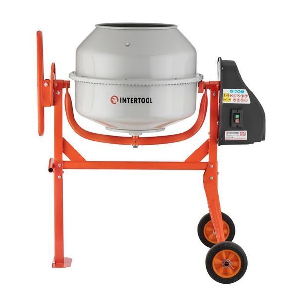 Бетонозмішувач (бетономішалка) 550 Вт, 120 л, 24-29 об/хв. INTERTOOL DT-9120 DT-9120 фото