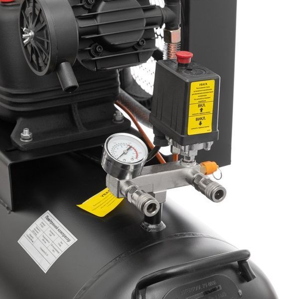 Компрессор 100 л, 4 кВт, 380 В, 10 атм, 600 л/мин. 3 цилиндра STORM INTERTOOL PT-0036 PT-0036 фото