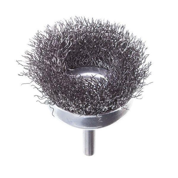 Щітка чашкова 50 мм для дриля, 1/4" (витий дріт) INTERTOOL BT-9050 BT-9050 фото