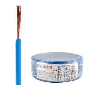 Гибкий провод PULSO ПВ-3 0,75 мм2, синий, бухта 100 м P12021 фото