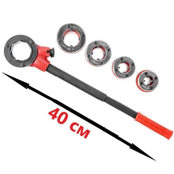 Набор плашек 4 шт. для нарезки резьбы 1/2"; 3/4"; 1"; 1 1/4" GTS 78004, ручные клуппы 78004 фото