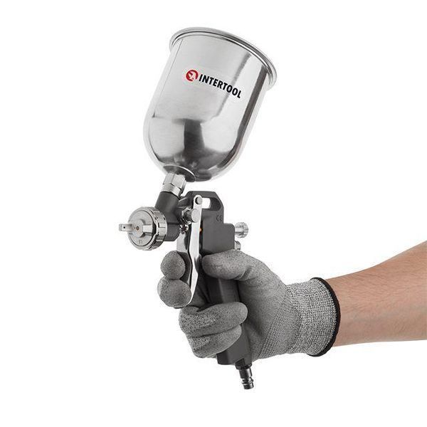 Краскопульт пневматический HP, форсунка 1.5мм, INTERTOOL PT-0205 PT-0205 фото