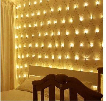 Гирлянда Новогодняя Сетка На Окно, 120 LED лампочек 1,5x1,5 метра. Цвет Белый Теплый RD7162 фото
